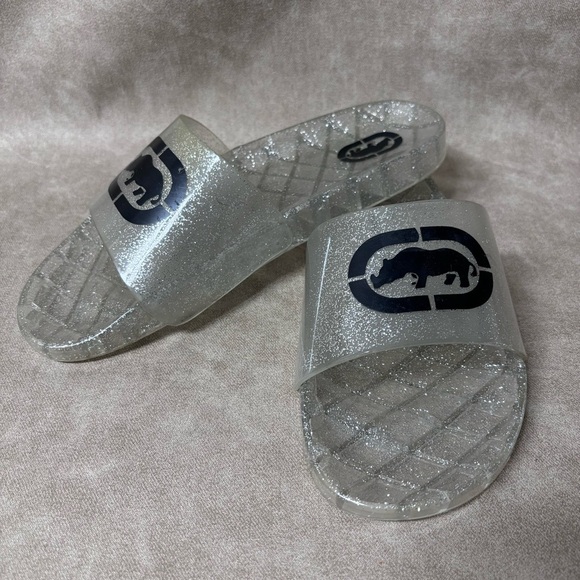 ECKO Unlimited Clear Jelly Slides Sandals Woman’s  Sz 7 UNISEX - Picture 2 of 5